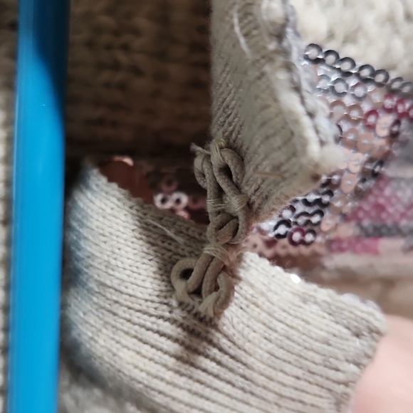 Banana Republic Cardigan Sweater Size XS  Wool Tan Cream - Picture 9 of 15